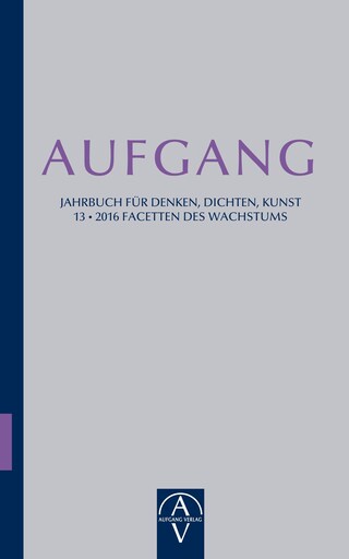 Aufgang. Jahrbuch für Denken, Dichten, Kunst bookCoverFor