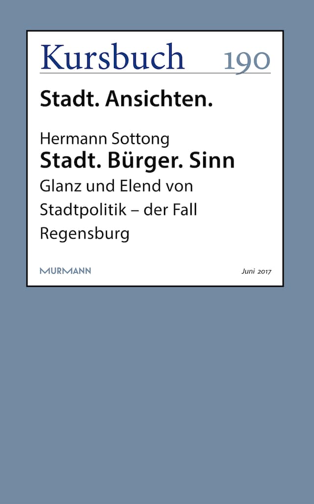 Boekomslag van Stadt. Bürger. Sinn