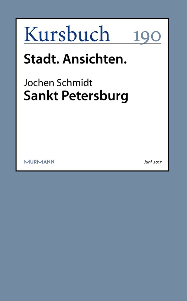 Kirjankansi teokselle Sankt Petersburg