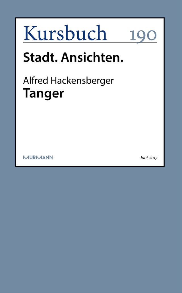 Buchcover für Tanger