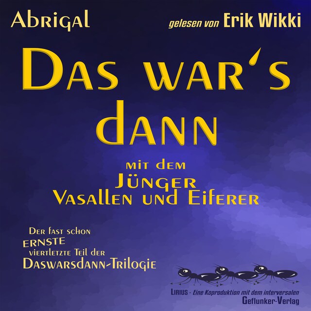 Buchcover für Das war's dann mit dem Jünger, Vasallen und Eiferer