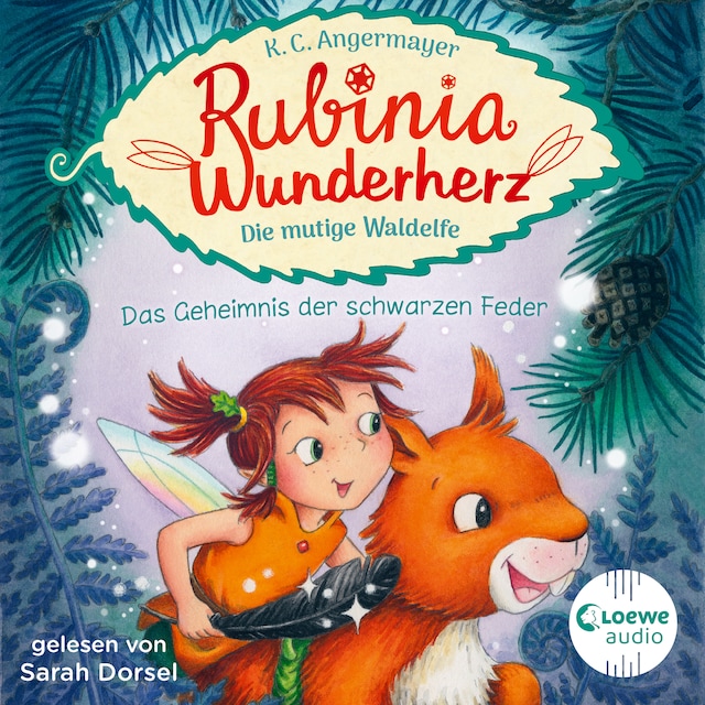 Book cover for Rubinia Wunderherz, die mutige Waldelfe (Band 2) - Das Geheimnis der schwarzen Feder