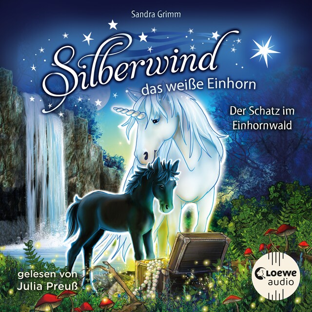 Couverture de livre pour Silberwind, das weiße Einhorn (Band 8) - Der Schatz im Einhornwald