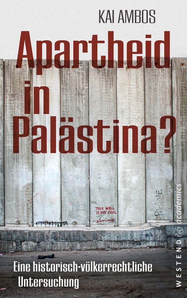 Buchcover für Apartheid in Palästina?