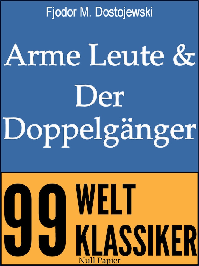 Book cover for Arme Leute und Der Doppelgänger