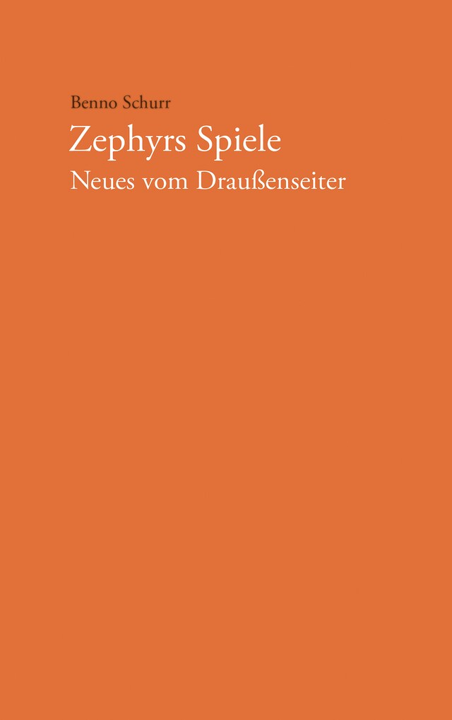 Kirjankansi teokselle Zephyrs Spiele