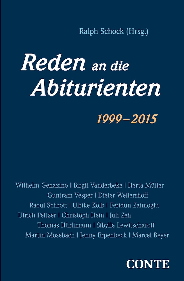 Buchcover für Reden an die Abiturienten (1999-2015)