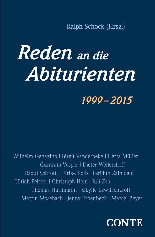 Buchcover für Reden an die Abiturienten (1999-2015)