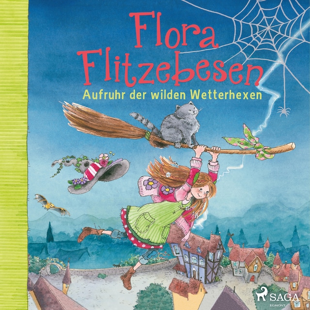 Boekomslag van Flora Flitzebesen. Aufruhr der wilden Wetterhexen