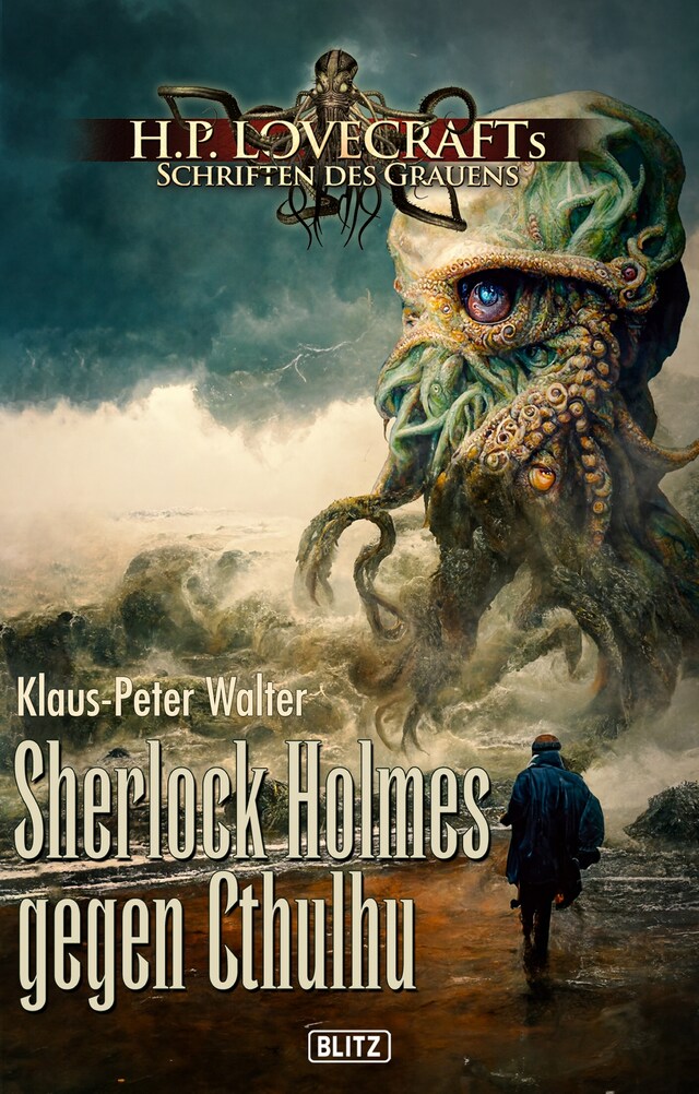 Boekomslag van Lovecrafts Schriften des Grauens 32: Sherlock Holmes gegen Cthulhu