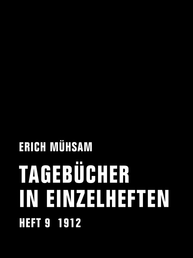 Portada de libro para Tagebücher in Einzelheften. Heft 9