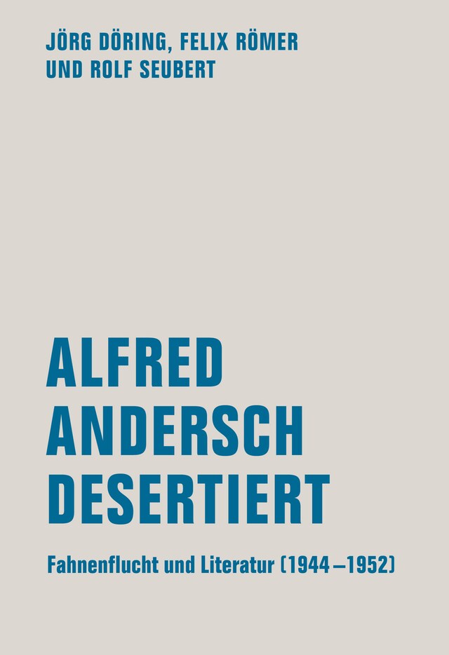 Buchcover für Alfred Andersch desertiert