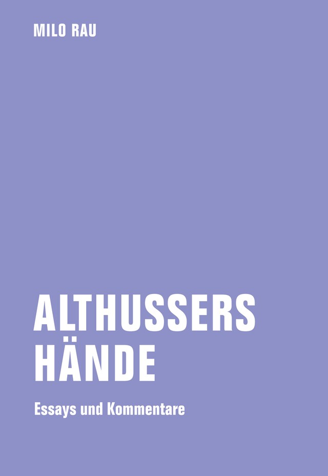 Copertina del libro per Althussers Hände