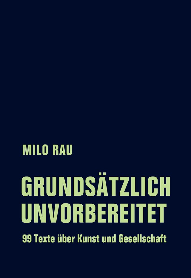 Kirjankansi teokselle Grundsätzlich unvorbereitet