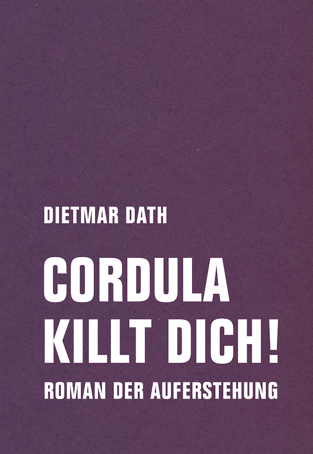 Book cover for Cordula killt dich!