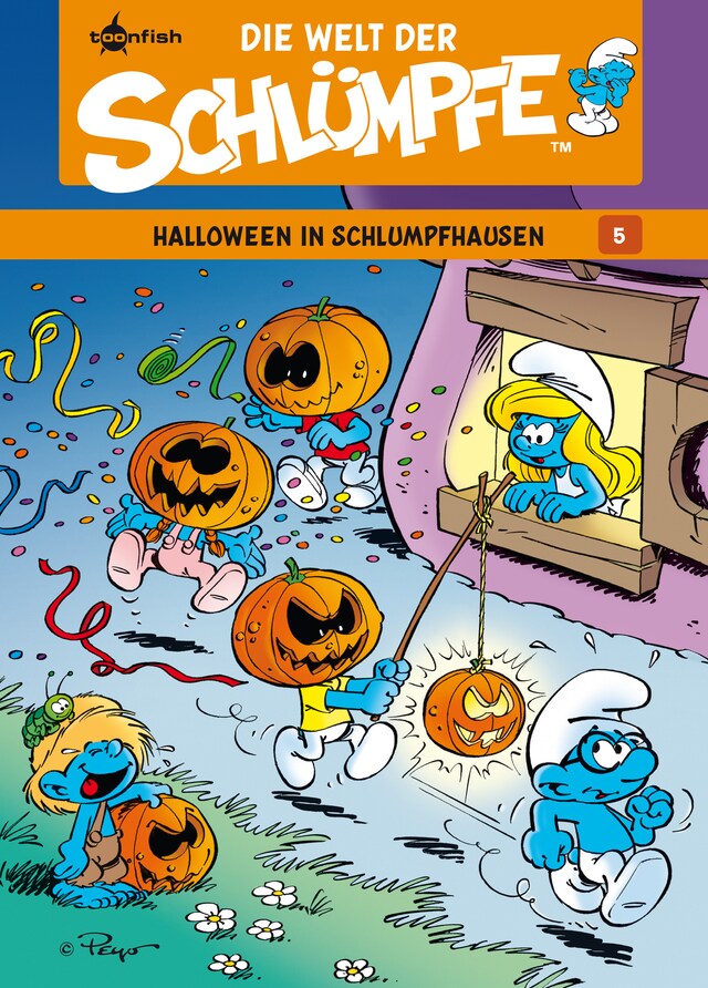 Couverture de livre pour Die Welt der Schlümpfe Bd. 5 – Halloween in Schlumpfhausen