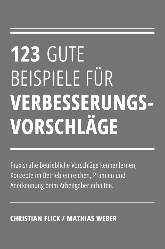 Bogomslag for 123 gute Beispiele für Verbesserungsvorschläge