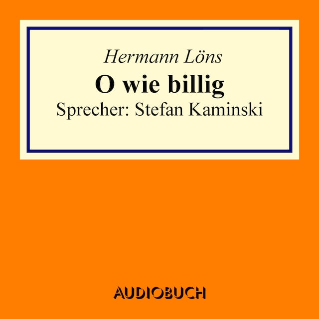 Book cover for O wie billig