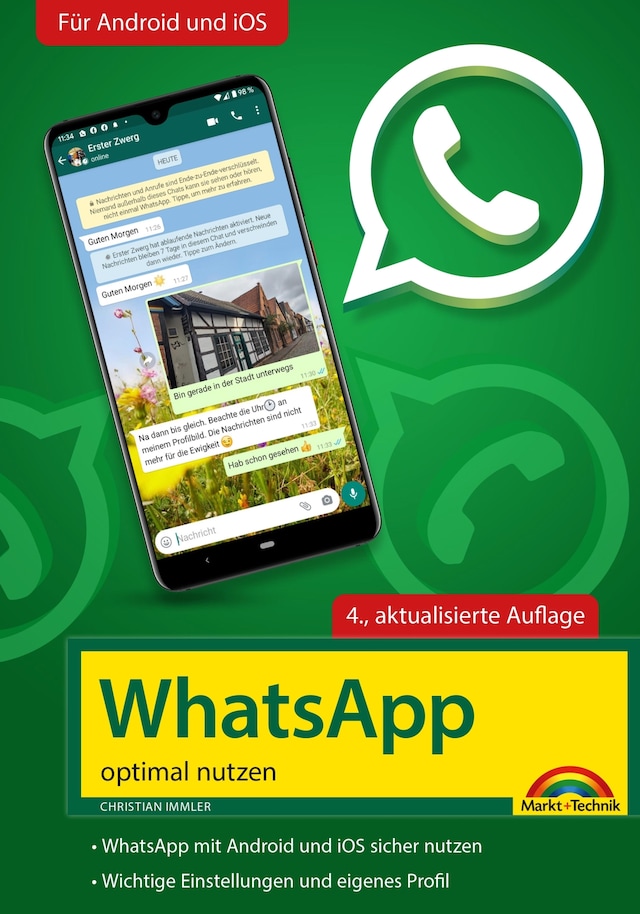 Bogomslag for WhatsApp - optimal nutzen - 4. Auflage - neueste Version 2021 mit allen Funktionen erklärt