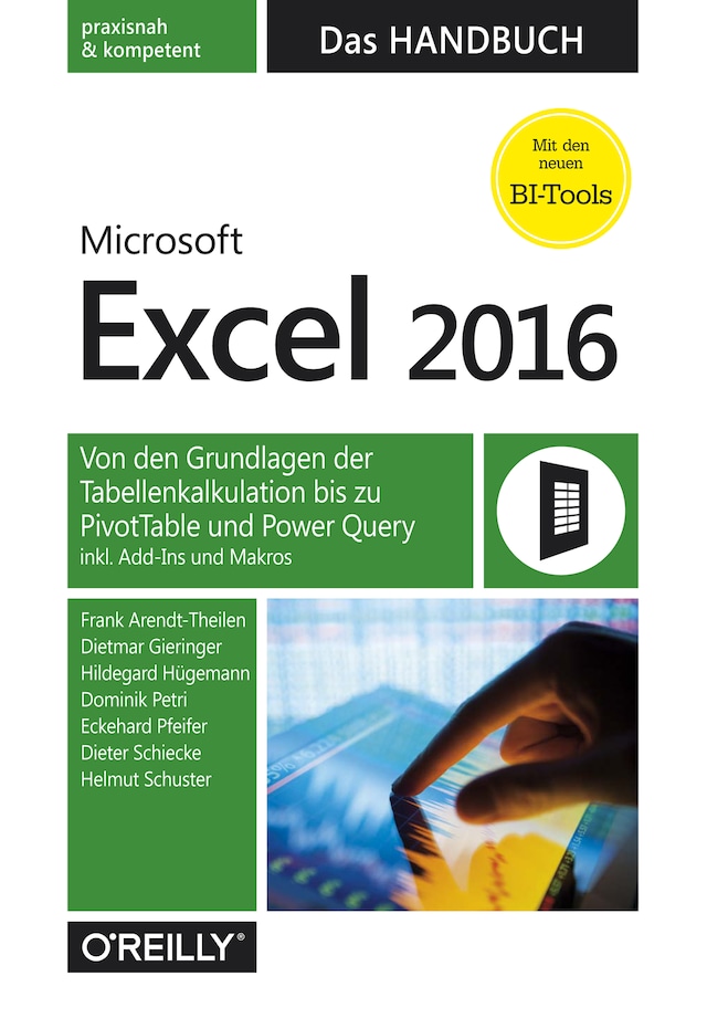 Kirjankansi teokselle Microsoft Excel 2016 – Das Handbuch