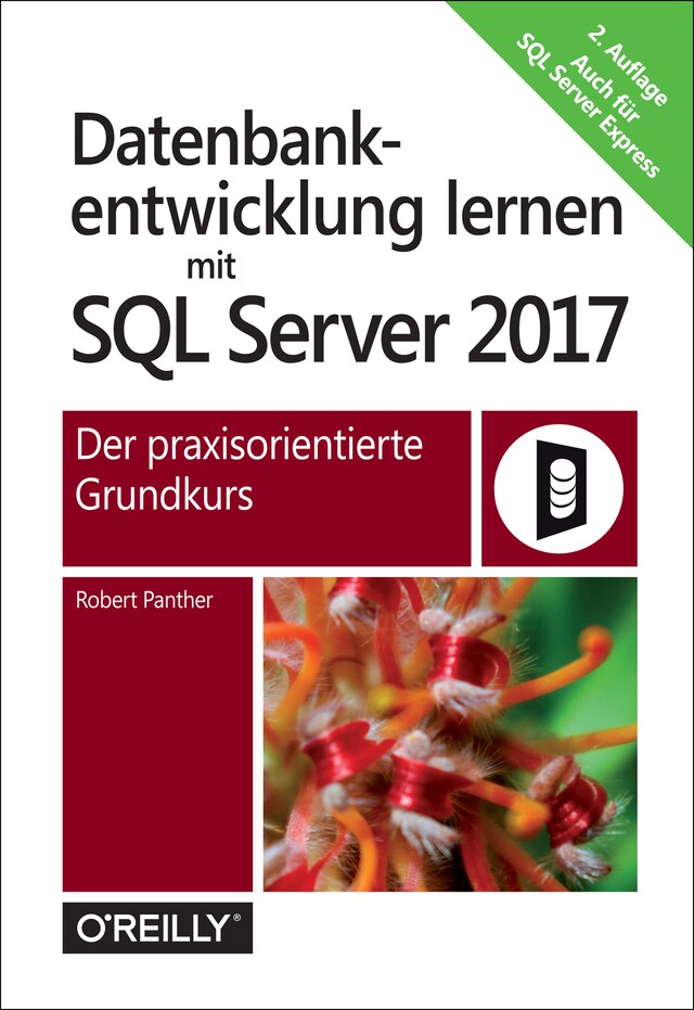 Copertina del libro per Datenbankentwicklung lernen mit SQL Server 2017