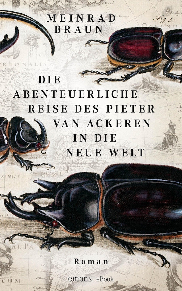 Kirjankansi teokselle Die abenteuerliche Reise des Pieter van Ackeren in die neue Welt