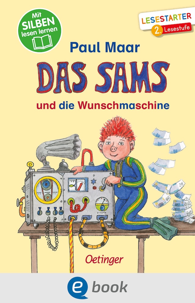 Kirjankansi teokselle Das Sams und die Wunschmaschine