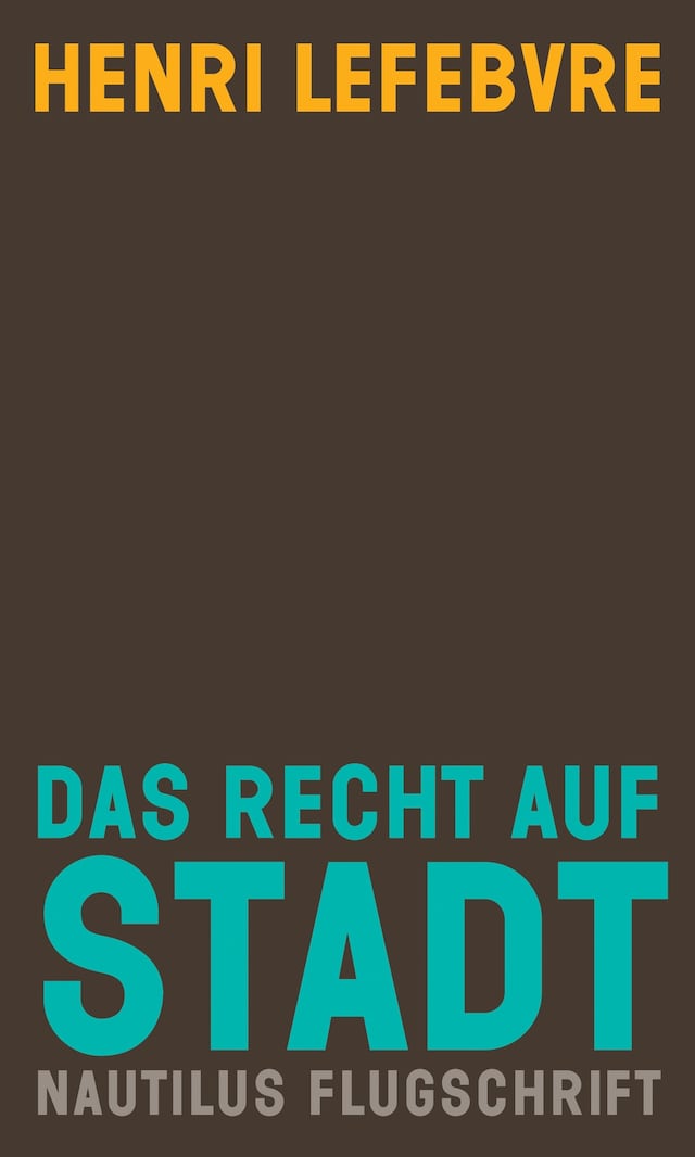 Buchcover für Das Recht auf Stadt