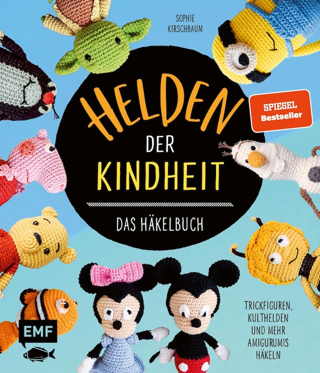 Boekomslag van Helden der Kindheit – Das Häkelbuch – Trickfiguren, Kulthelden und mehr Amigurumis häkeln