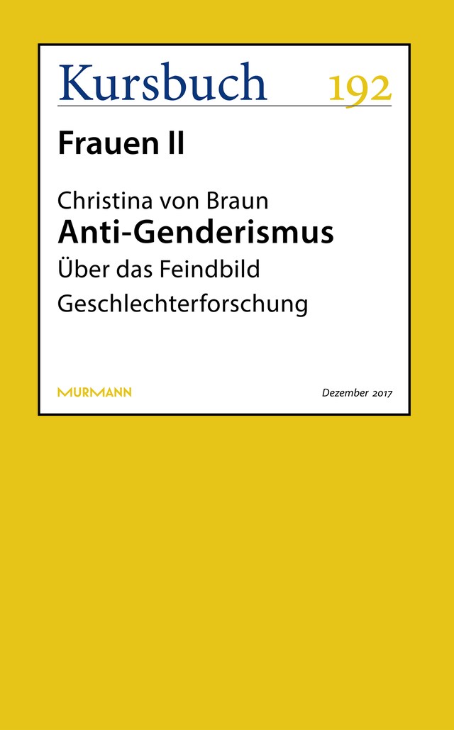 Buchcover für Anti-Genderismus