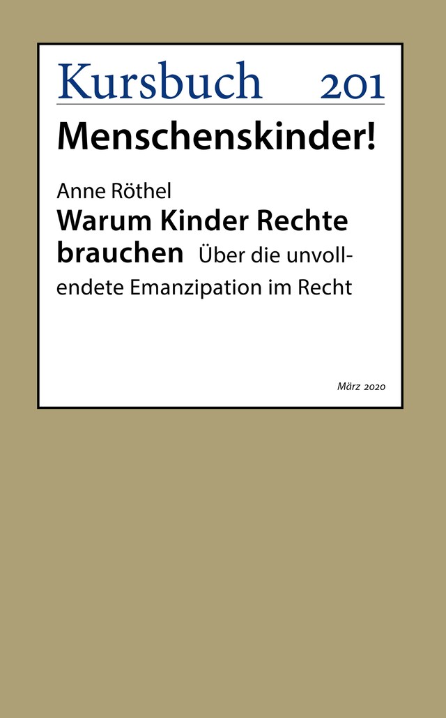 Buchcover für Warum Kinder Rechte brauchen