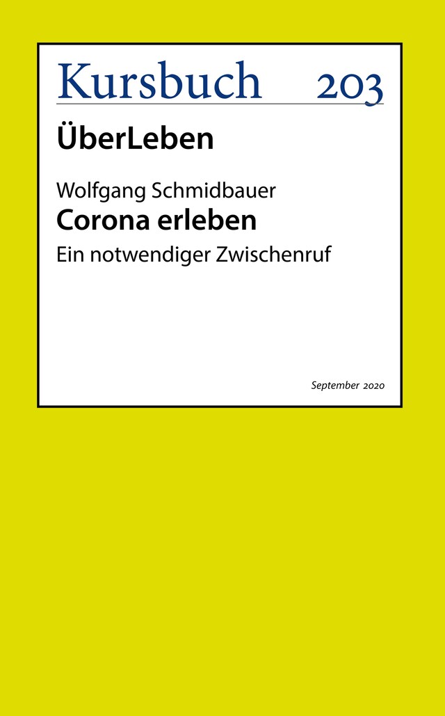 Book cover for Corona erleben