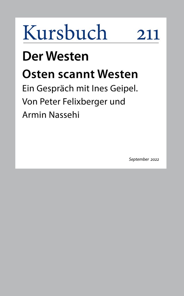 Book cover for Osten scannt Westen