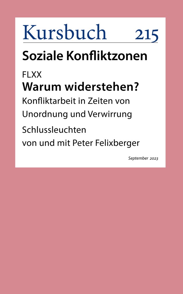 Okładka książki dla FLXX | Schlussleuchten von und mit Peter Felixberger