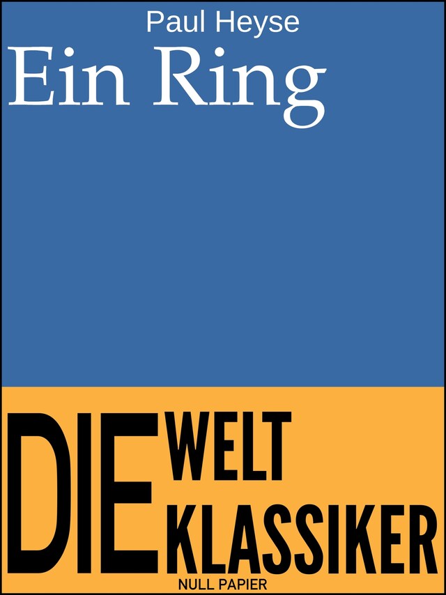 Kirjankansi teokselle Ein Ring