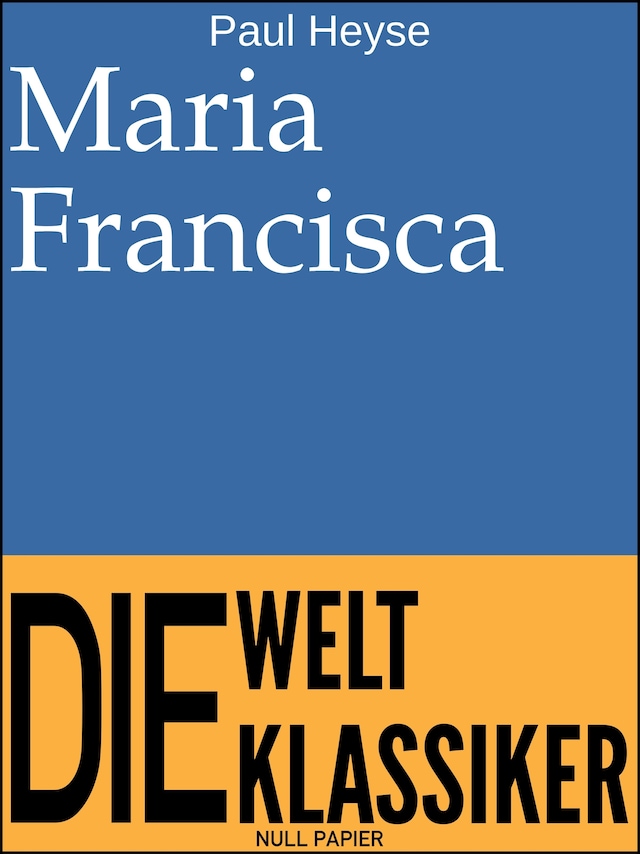 Kirjankansi teokselle Maria Francisca