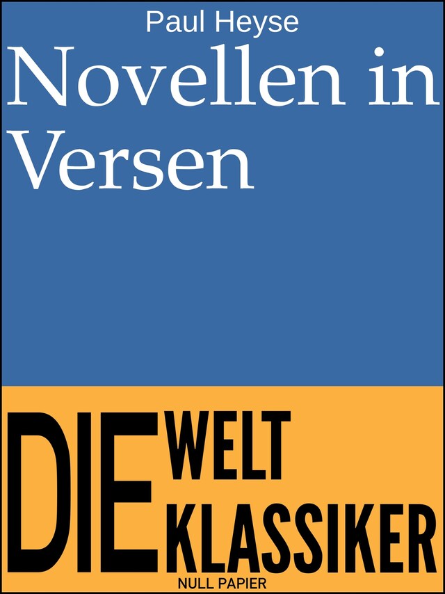 Book cover for Novellen in Versen