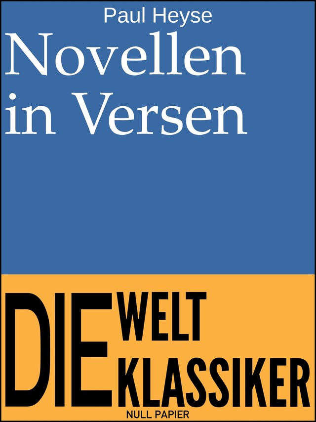 Book cover for Novellen in Versen