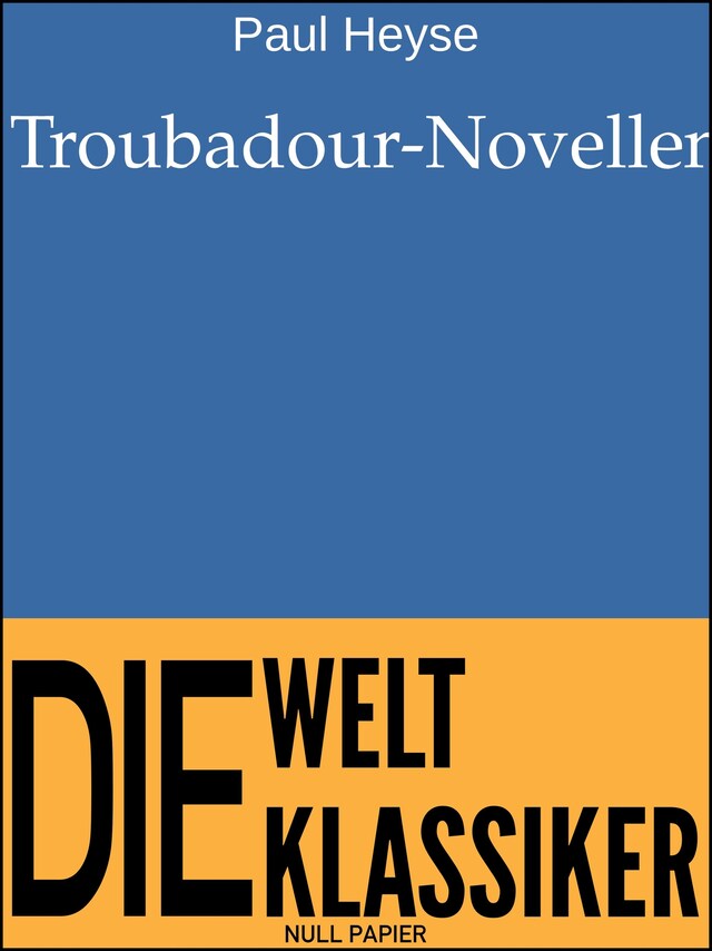 Book cover for Troubadour-Novellen