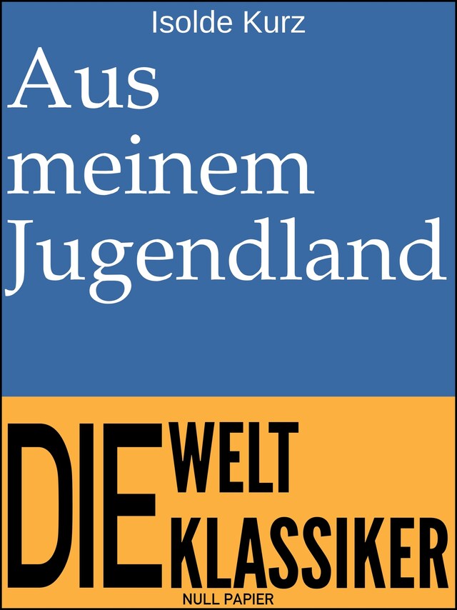 Book cover for Aus meinem Jugendland