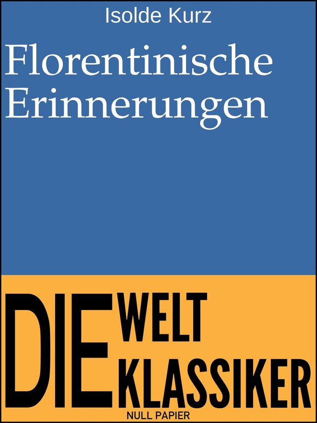 Book cover for Florentinische Erinnerungen