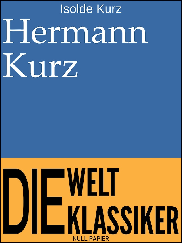Kirjankansi teokselle Hermann Kurz