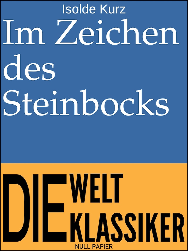 Boekomslag van Im Zeichen des Steinbocks