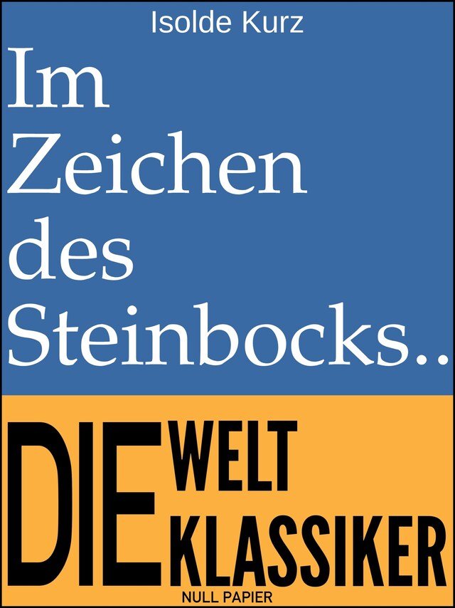 Book cover for Im Zeichen des Steinbocks