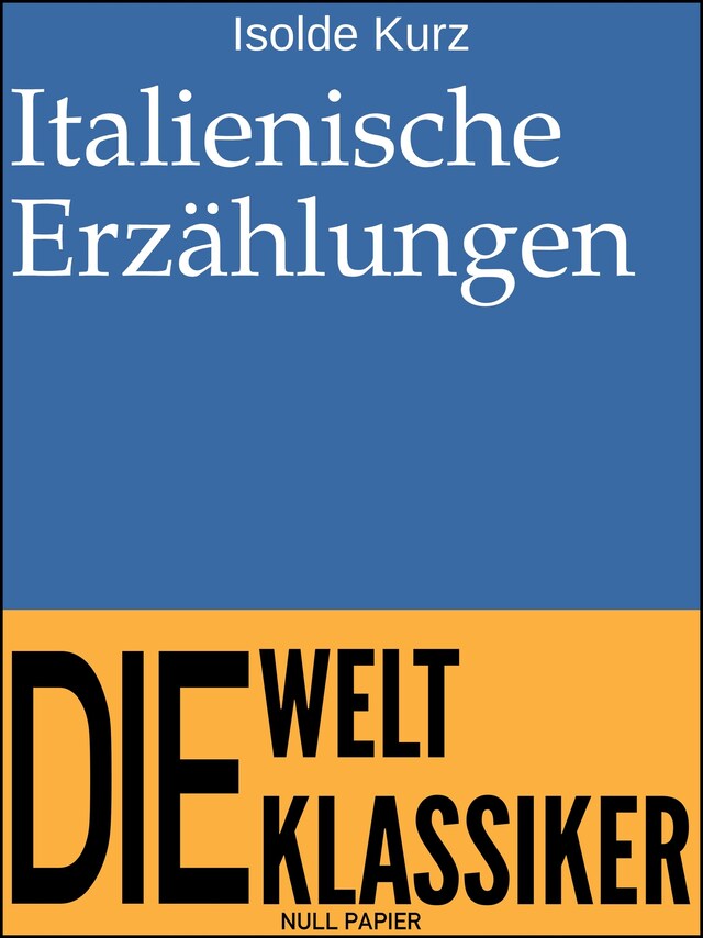 Book cover for Italienische Erzählungen