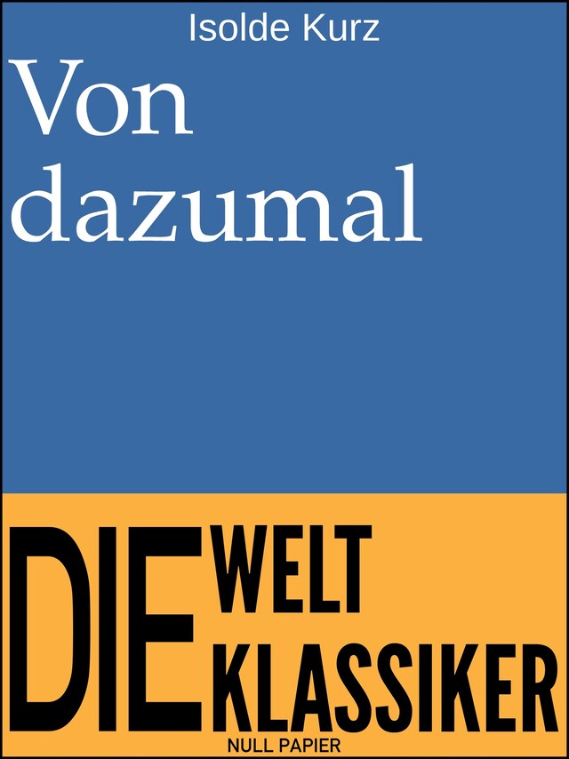 Book cover for Von dazumal