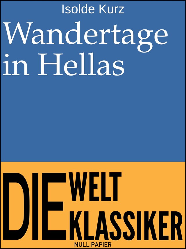 Book cover for Wandertage in Hellas