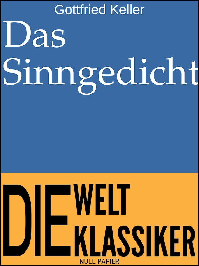 Book cover for Das Sinngedicht