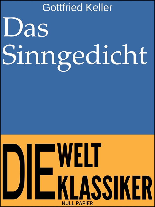 Book cover for Das Sinngedicht