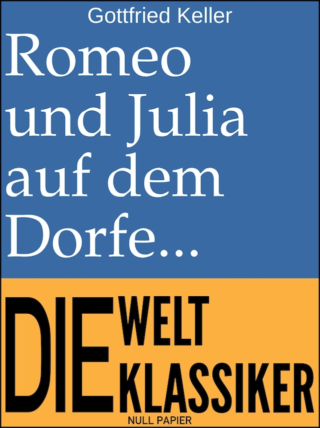 Book cover for Romeo und Julia auf dem Dorfe